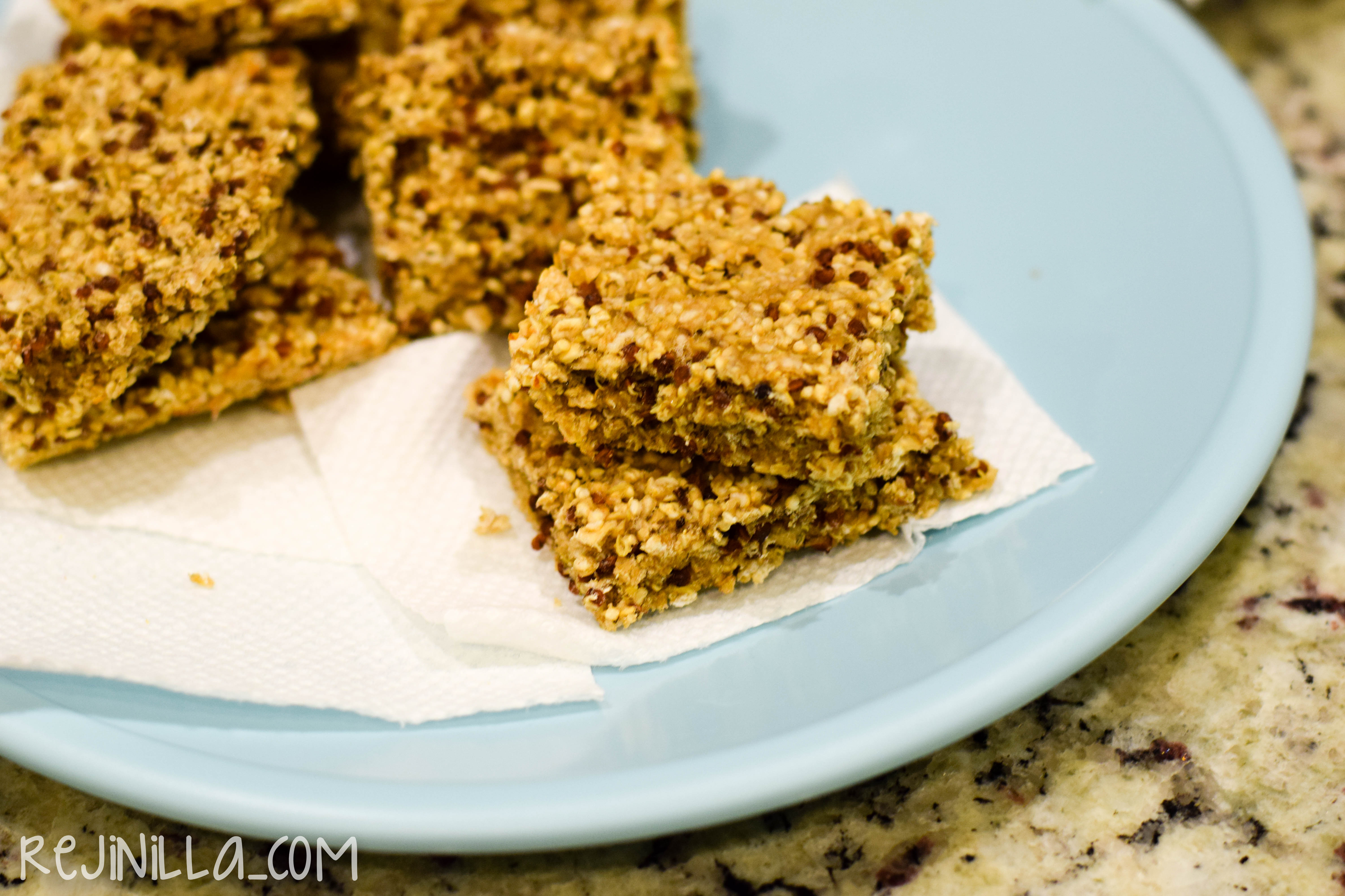 Barritas de quinoa y plátano 